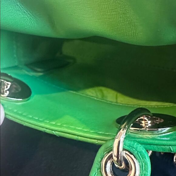 Christian Dior Lady Dior Bag Cannage Quilt Lambskin Micro Fern Green - Picture 6 of 11